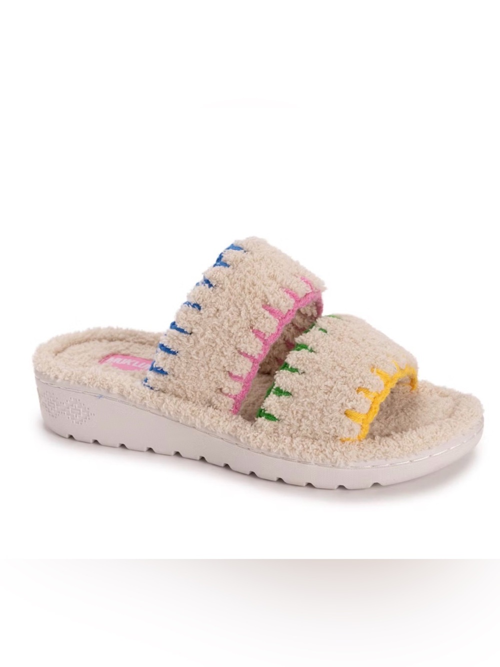 MUK LUKS Women's Double Strap Terry Slide Slipper